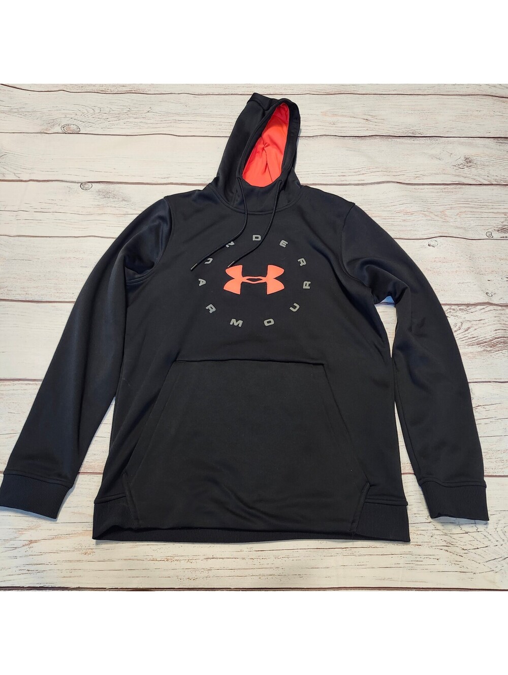 Under Armour Black Hoodie with Logo Size Small